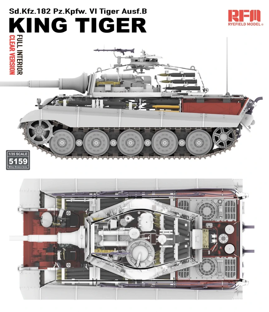 RFM Tiger Ausf.B "King Tiger" Clear Version, with full interior 1/35