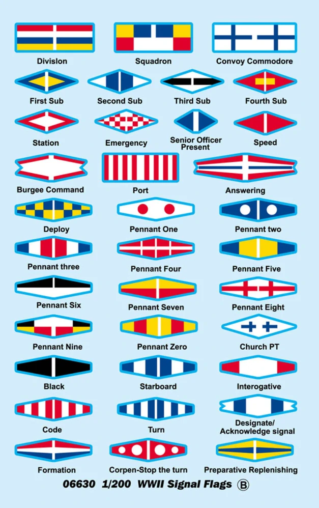 Trumpeter WWII Signal Flags 1/200