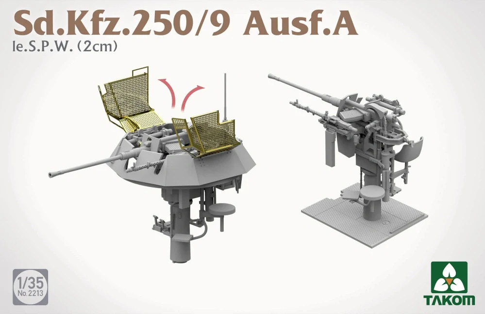 Takom Sd.Kfz. 250/9 Ausf. A Ie. S.P.W (2cm) 1/35 (Předobjednávka listopad)