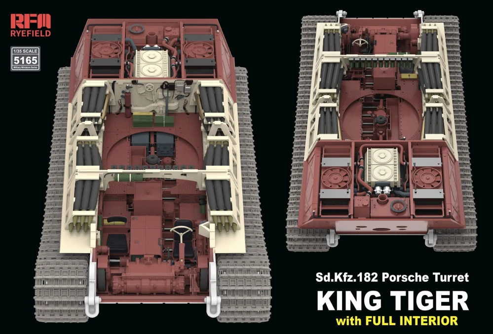 RFM Porsche Turret King Tiger w/INTERIOR & 2T crane 1/35 (Předobjednávka listopad)