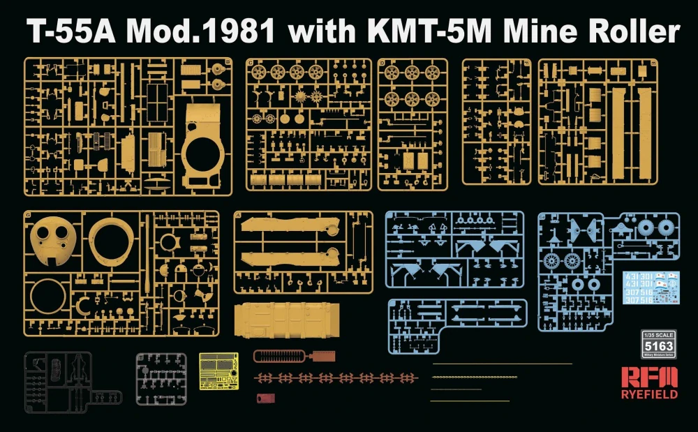 RFM T-55A Model 1981 with KMT-5M Mine Roller 1/35 (Předobjednávka listopad)