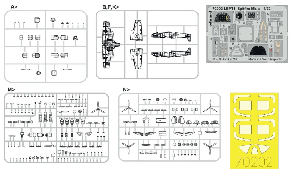 Eduard Spitfire Mk.Ia ProfiPACK 1/72 (Předobjednávka říjen)