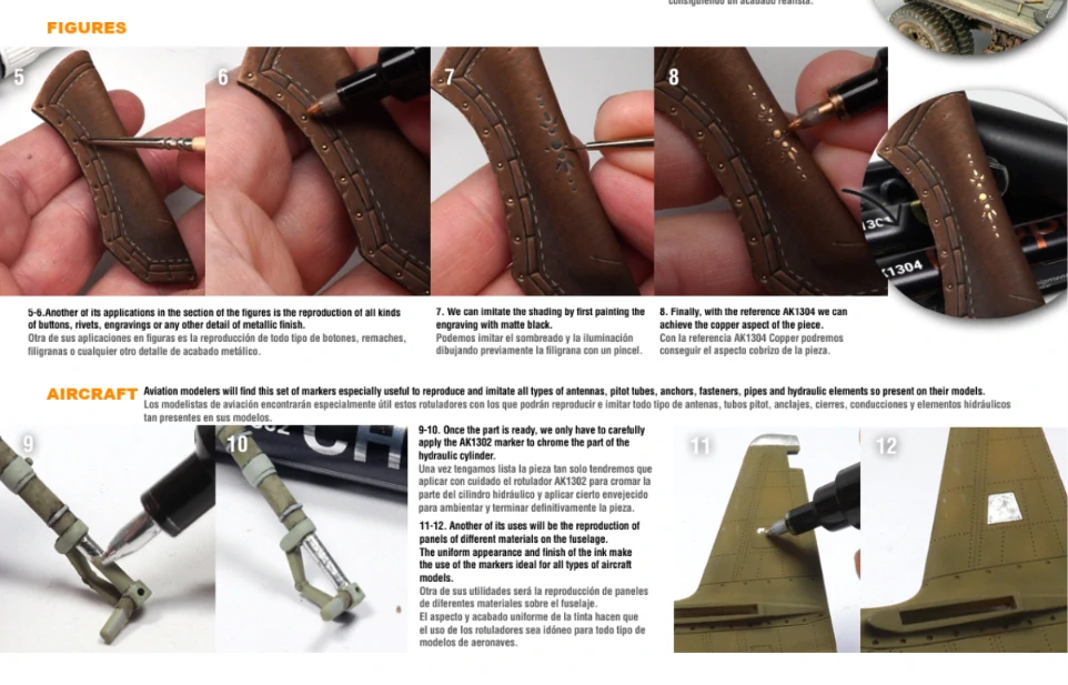 AK Metallic Makers - 4 units / Set Metalických Markerů