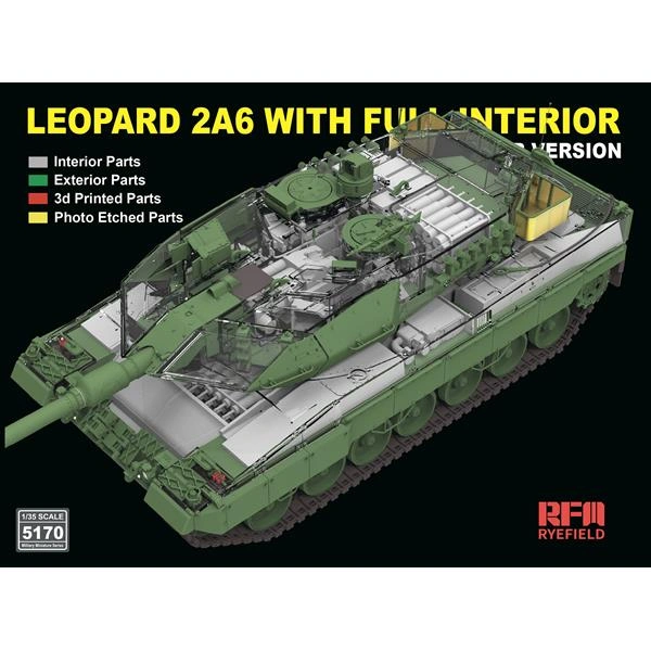 RFM Leopard 2 A6 MBT w/ FULL INTERIOR - clear edition 1/35 (Předobjednávka prosinec/leden)
