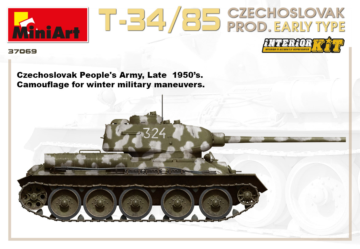 MiniArt T-34/85 Czechoslovak Prod. Early Type. Interior Kit (ČR) 1/35