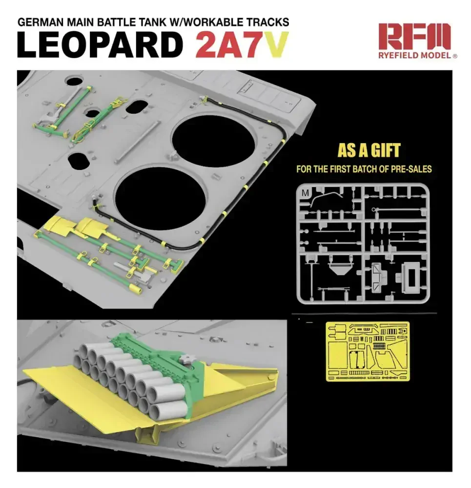 RFM German Main Battle Tank Leopard 2A7V W/Workable Tracks 1/35
