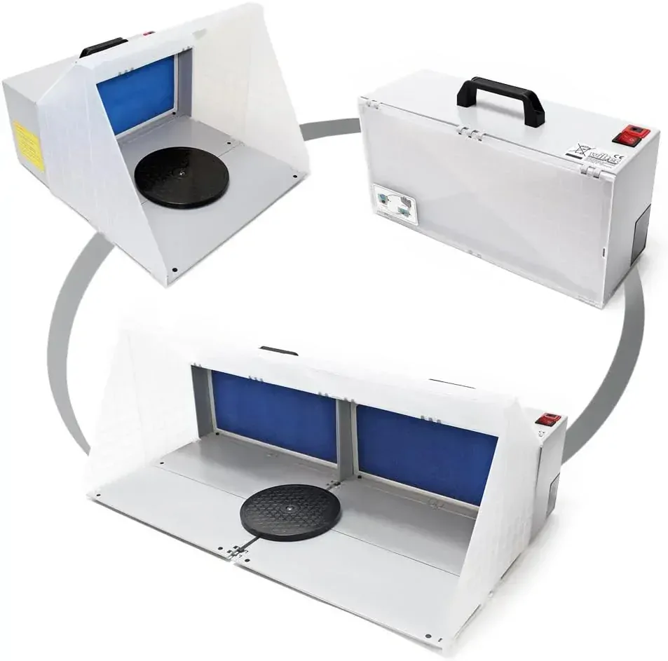 Stříkací filtrační box pro Airbrush 42cm - 4m3/min + LED + Ext. hadice