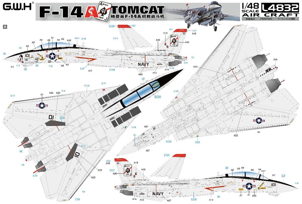 G.W.H US Navy F-14A Tomcat 1/48