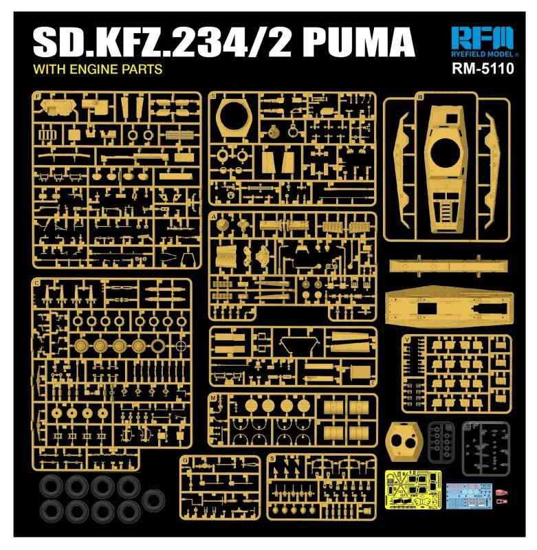 RFM Sd.Kfz.234/2 PUMA with Engine Parts 1/35