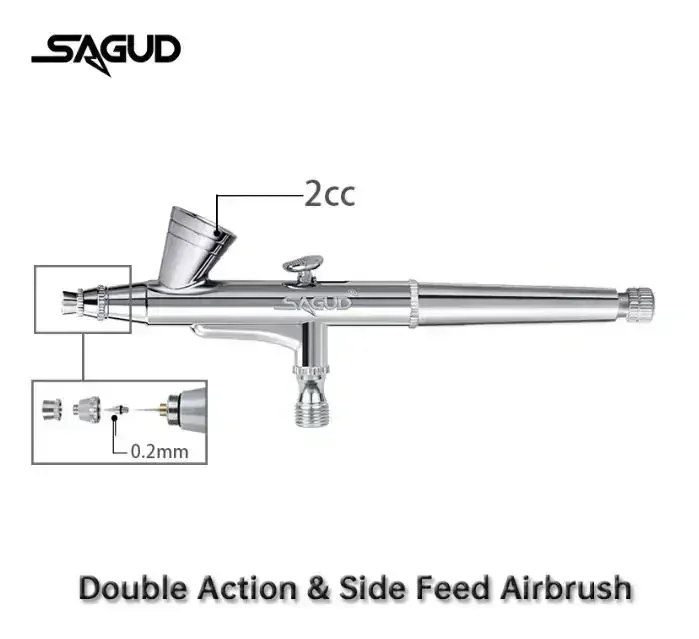 Sagud SD-135 Double Action Airbrush 0.2mm