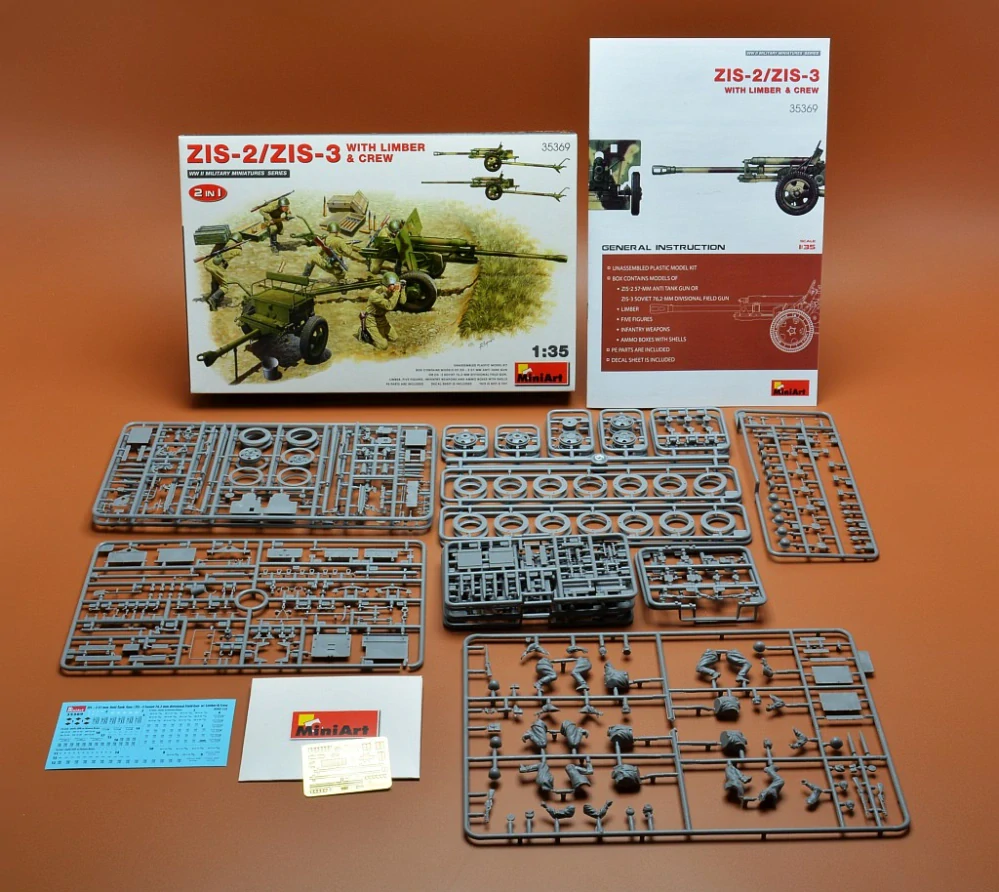 MiniArt ZIS-2/ZIS-3 With LIMBER & CREW. 2 IN 1 1/35