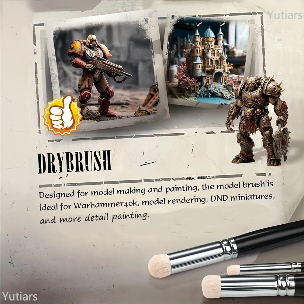 Dry Brushes Set 3 in 1 (vel. 2,6,10) / Sada patinovacích štětců 3 v 1
