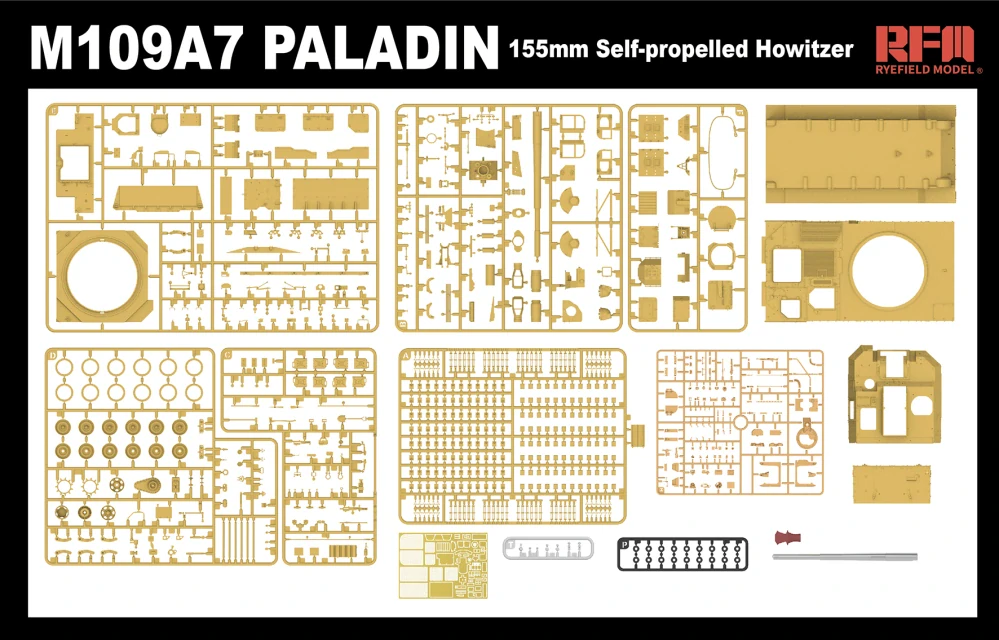 RFM M109A7 Paladin 155mm Self-propelled Howitzer w/workable tracks 1/35