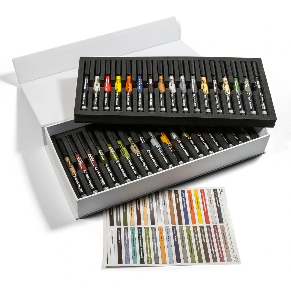 AK Deluxe Case - SPECIAL BOX REAL COLORS MARKERS - 34 units