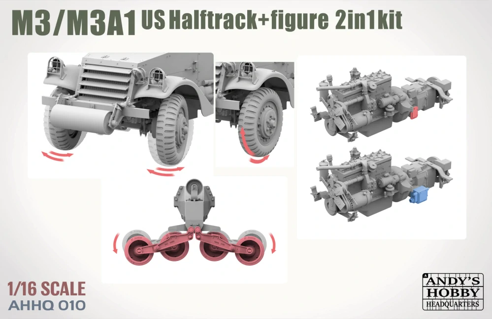 Andy's HHQ M3/M3A1 U.S. Halftrack 2 in 1 1/16