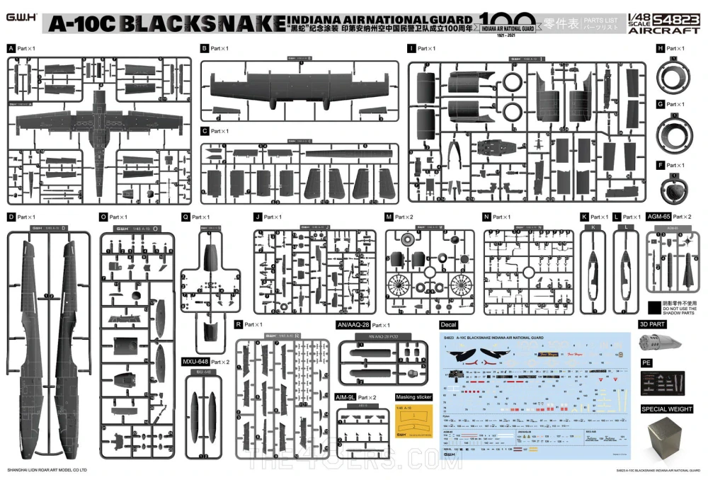 G.W.H A-10C Blacksnake Indiana Air Nat. Guard 1921-2021 (Limited Edition!) 1/48