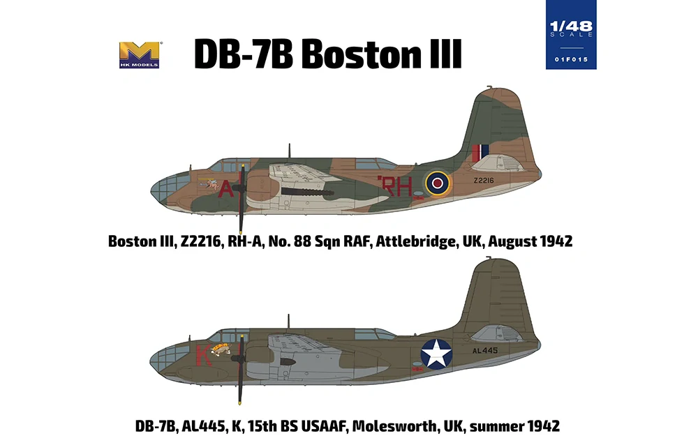 HK Models DB-7B Boston III Limited + !BONUS Masky ASK! 1/48