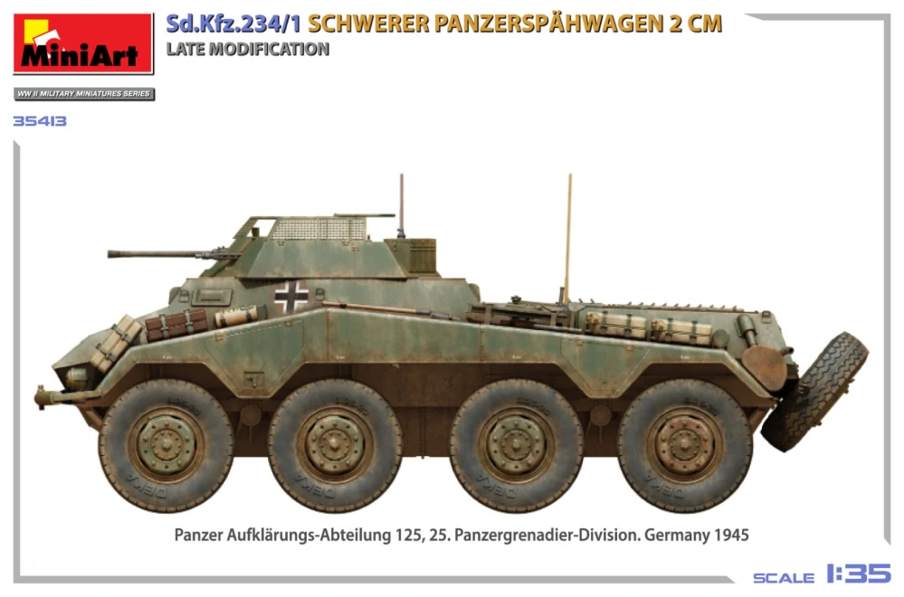 MiniArt Sd.Kfz.234/1 Schwerer Panzerspähwagen (2 cm) Late Mod 1/35