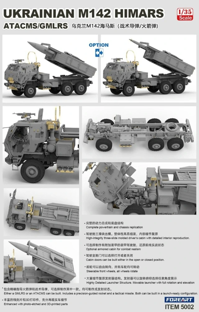 Foreart Ukrainian M142 HIMARS "ATACMS / GMLRS" 1/35