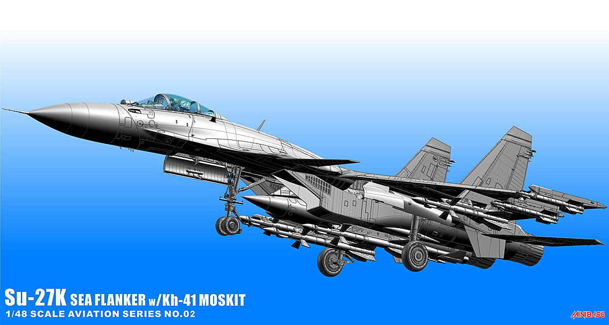 Minibase SU-27K Sea Flanker w/Kh-41 Moskit (P-270) 1/48