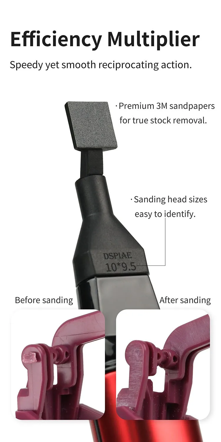 DSPIAE ES-A Reciprocating Sander / Aku Modelářská vibrační mikrobruska + Příslušenství 8v1