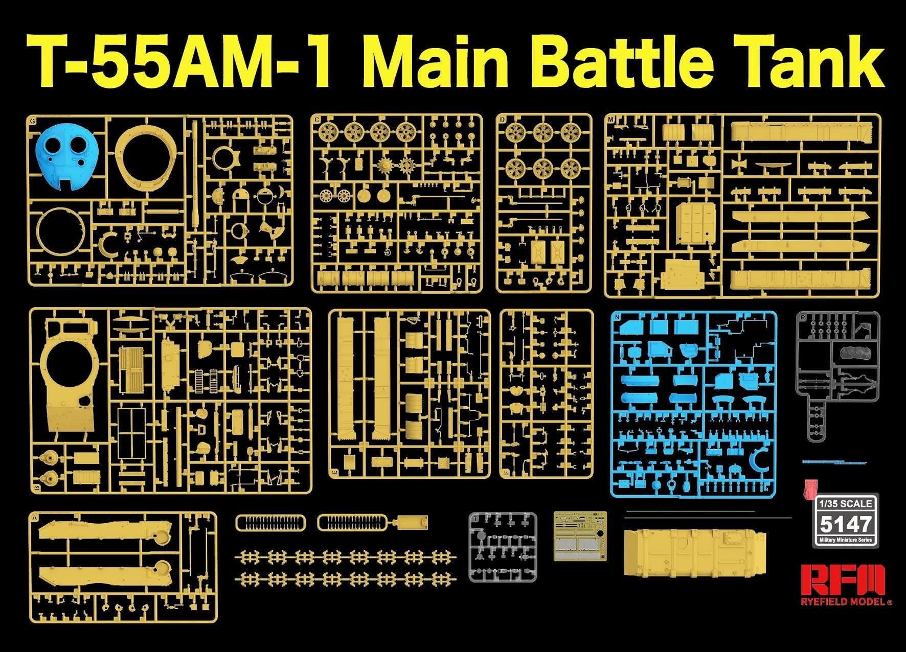 RFM T-55 AM-1 Main Battle Tank with worlable tracks 1/35