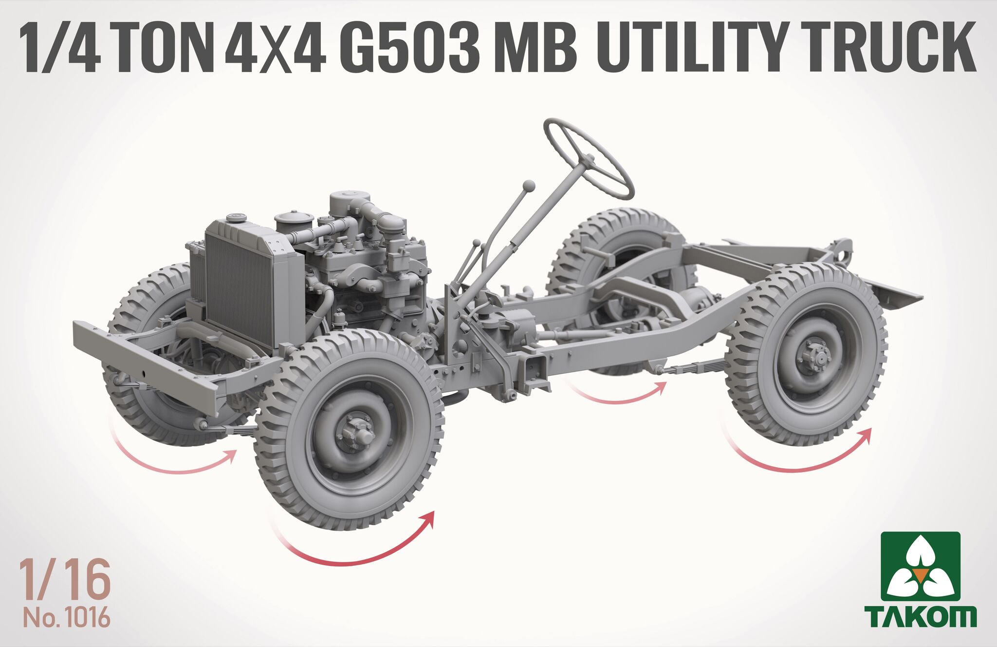 Takom ¼-ton 4×4 G503 MB Utility Truck (Jeep) 1/16