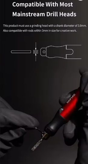 DSPIAE ES-P Aku Modelářská Mikrobruska + wolframový brusný hrot