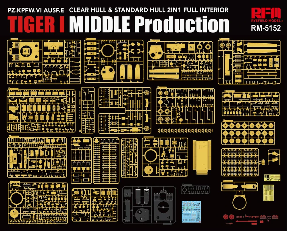 RFM Tiger I Mid-Production Transparent Turret with FULL INTERIOR 1/35