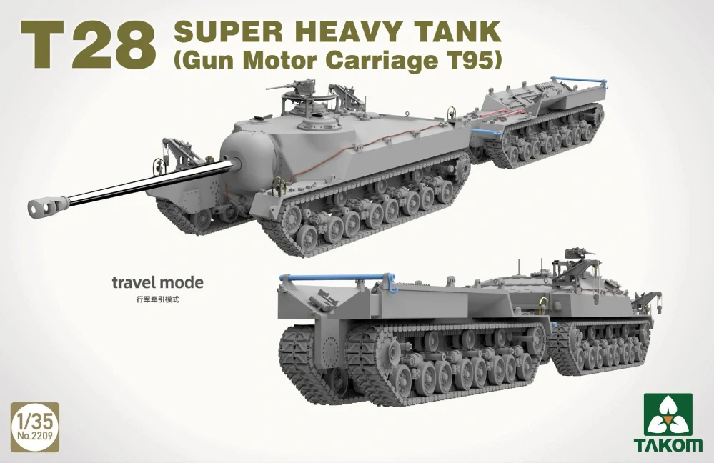 Takom T28² Box - T28 + M28A1/A2 + Modelling Guide 1/35