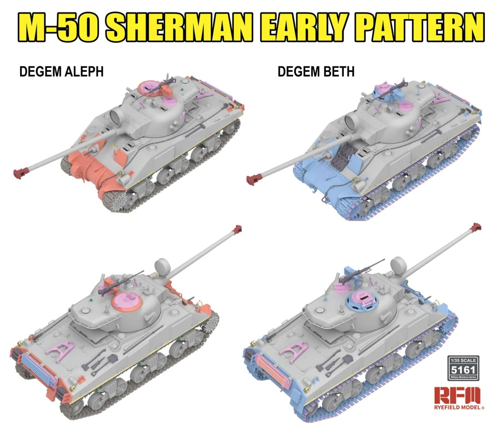 RFM M-50 Sherman Early Pattern 1/35 (Předobjednávka srpen/září)
