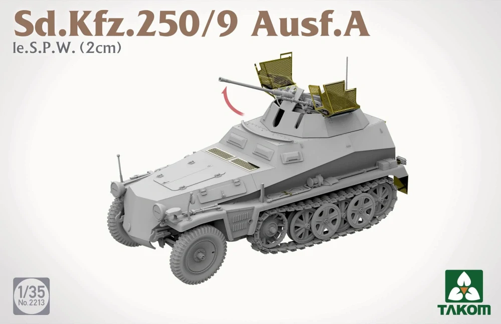 Takom Sd.Kfz. 250/9 Ausf. A Ie. S.P.W (2cm) 1/35 (Předobjednávka listopad)