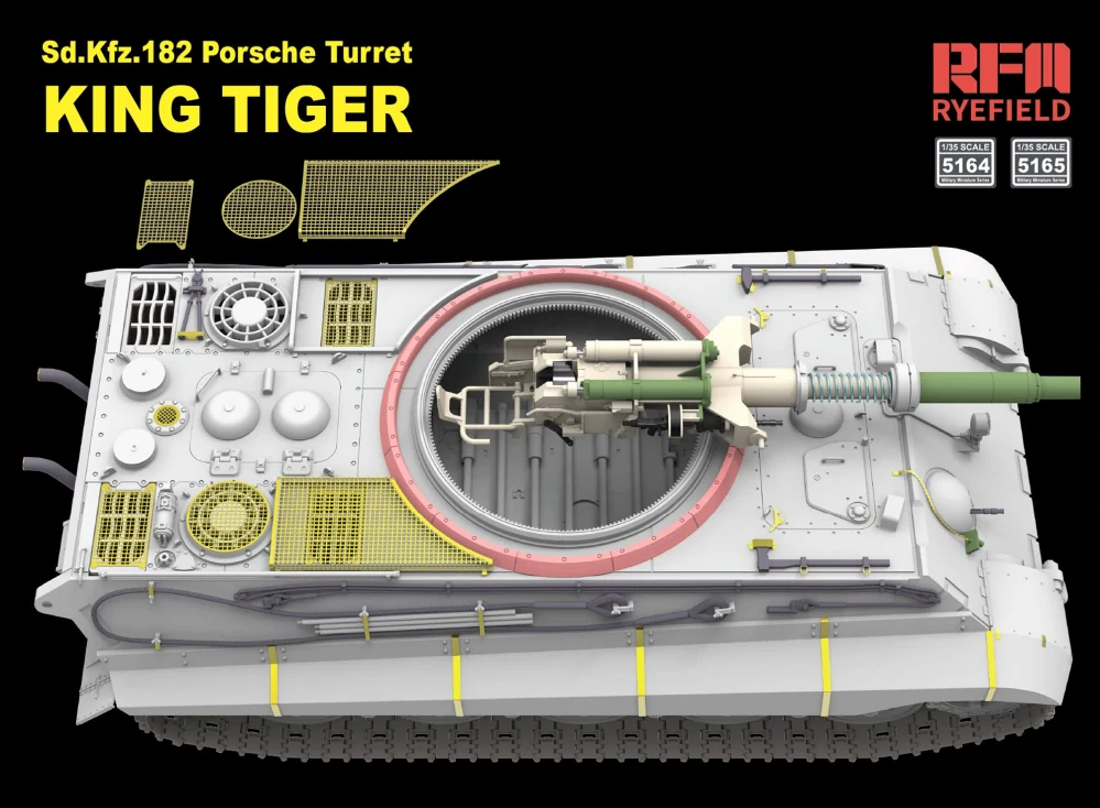 RFM Porsche Turret King Tiger w/2T crane 1/35 (Předobjednávka listopad)