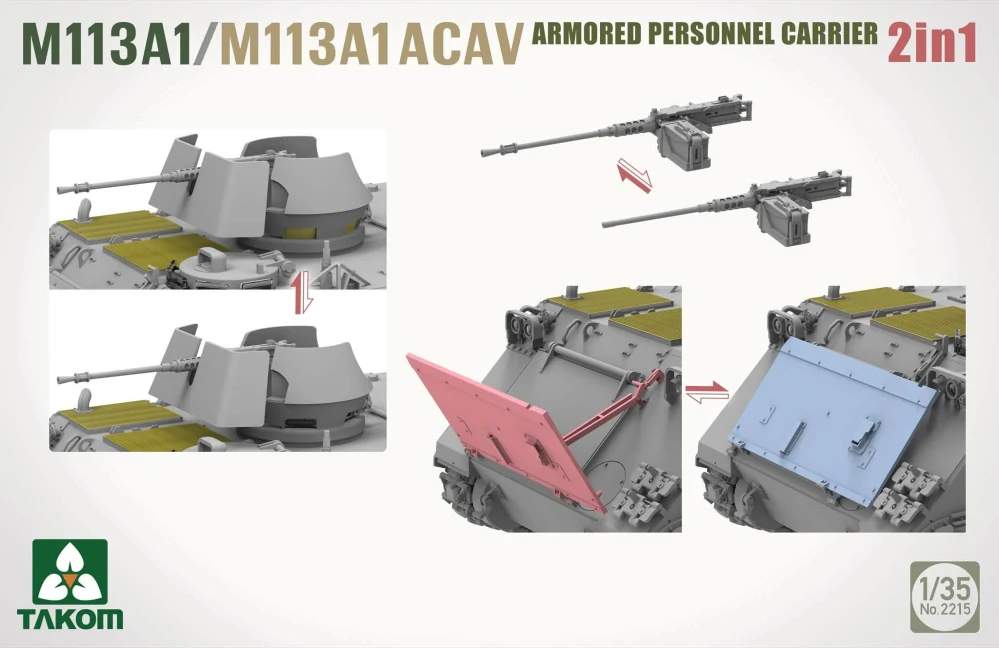 Takom M113A1/M113A1 ACAV (2in1) Arm. Personnel Carrier 1/35 (Předobjednávka listopad/prosinec)