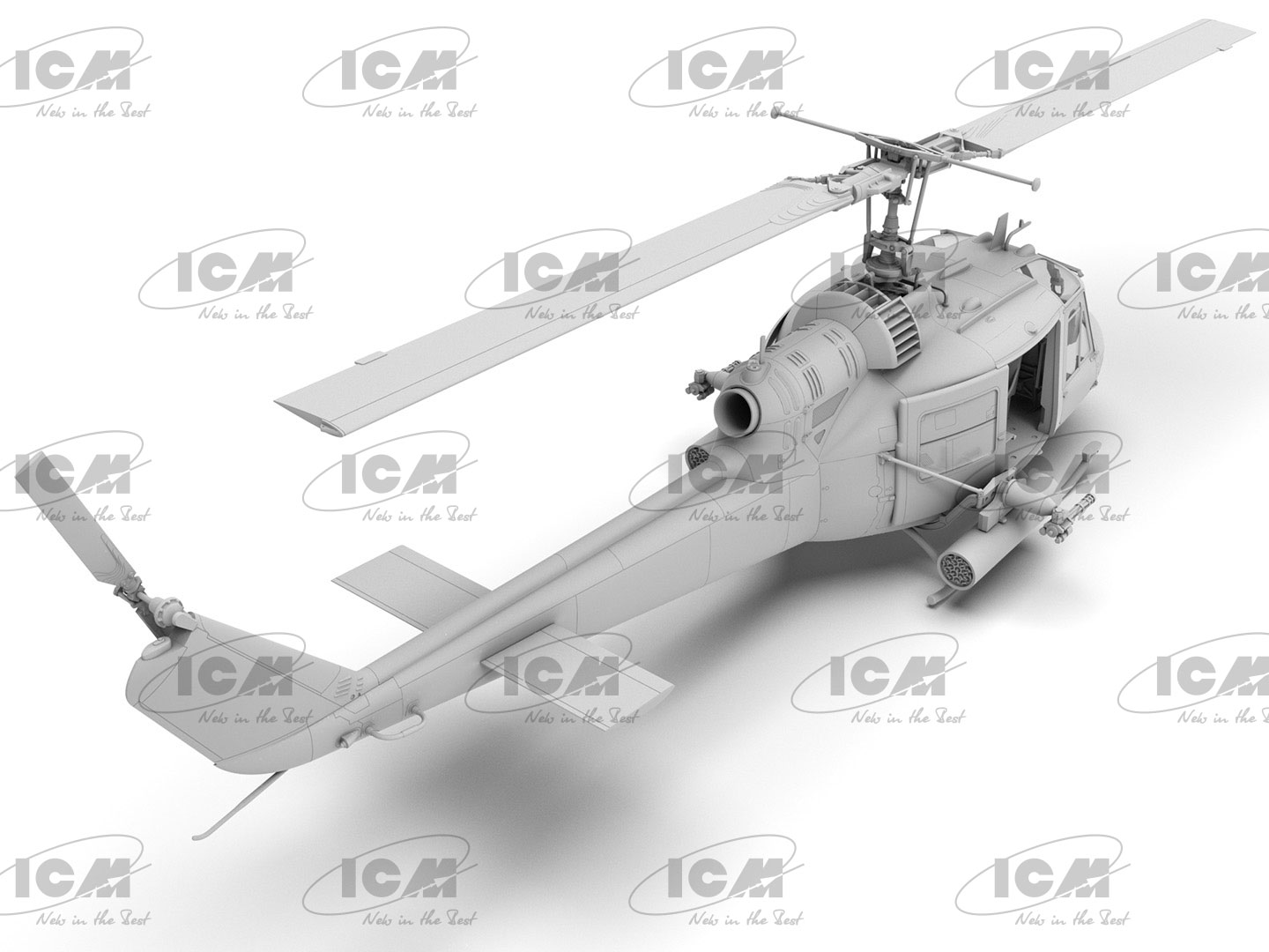 ICM UH-1C Huey Gunship, US Attack Helicopter (100% new moulds) 1/48 (Předobjednávka listopad/prosinec)