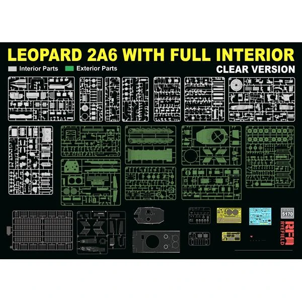 RFM Leopard 2 A6 MBT w/ FULL INTERIOR - clear edition 1/35 (Předobjednávka prosinec/leden)