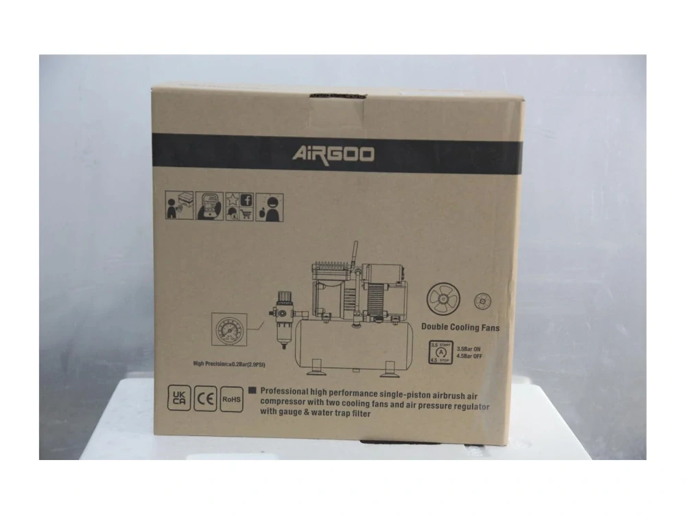 Airbrush kompresor Airgoo AG-326 (2x ventilátor)