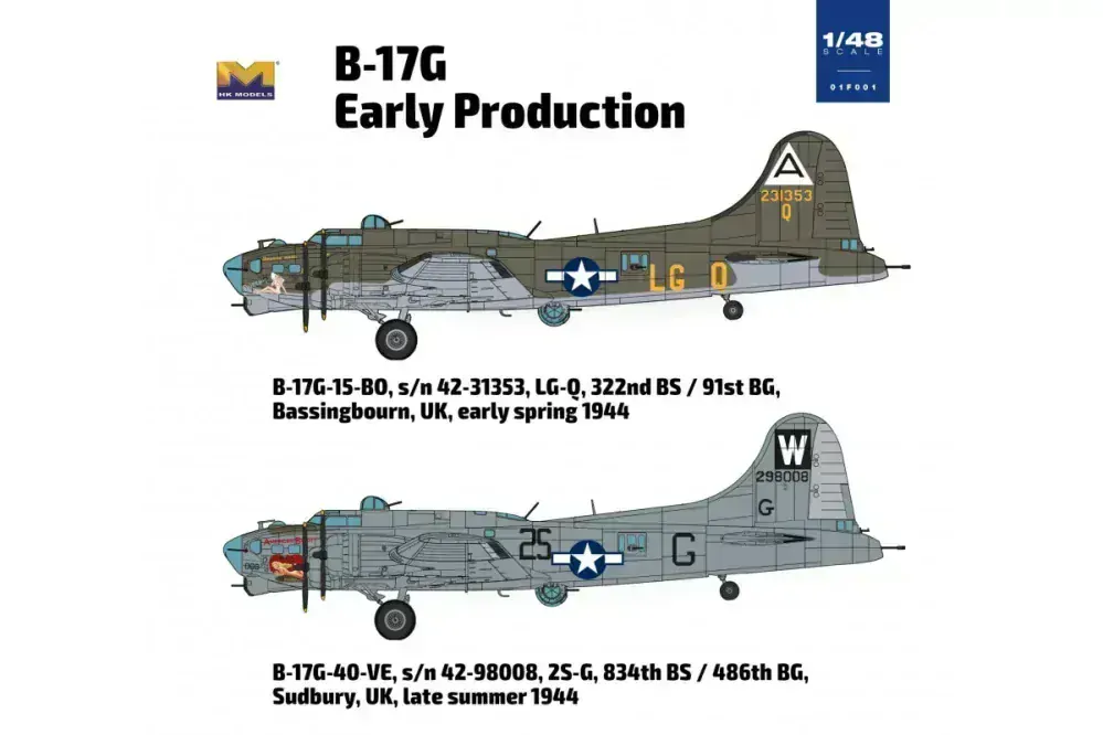 HK Models B-17G Early Flying Fortress 1/48