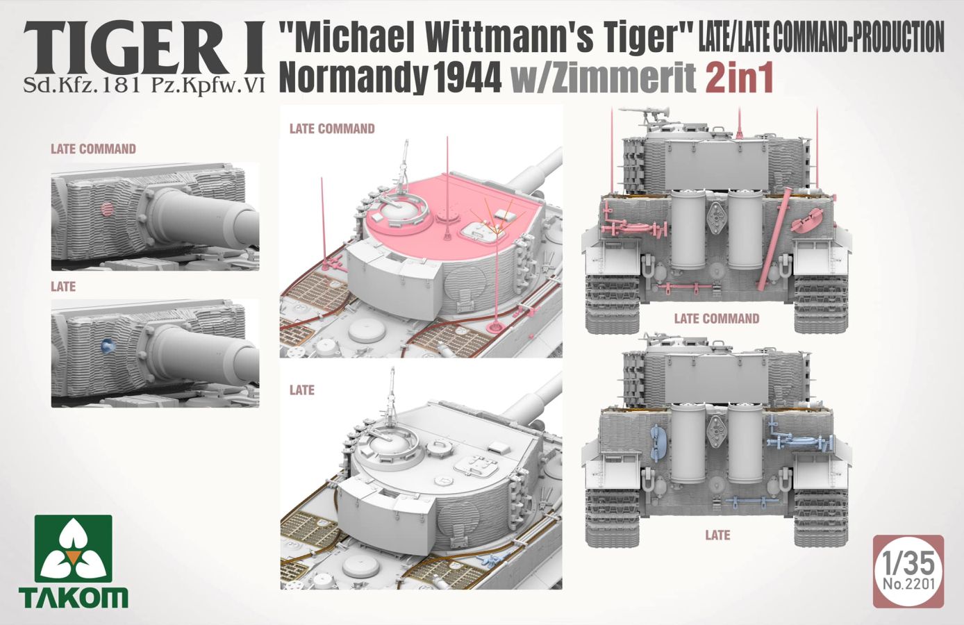 Takom TIGER I BIG BOX 2 kits & 1:16 M. Wittmann figure 1/35