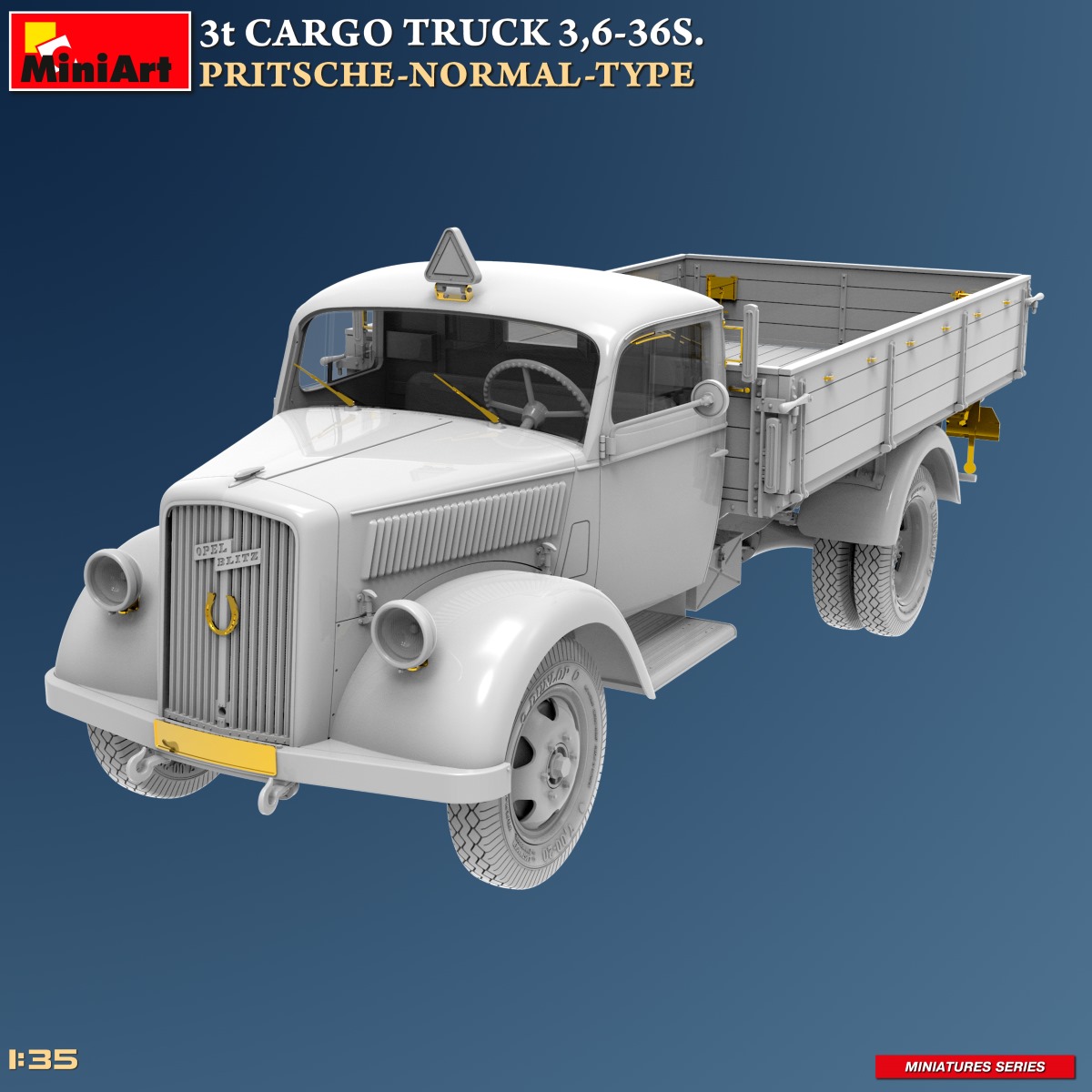 MiniArt 3t Cargo Truck 3,6-36S. Pritsche-Normal-Type 1/35