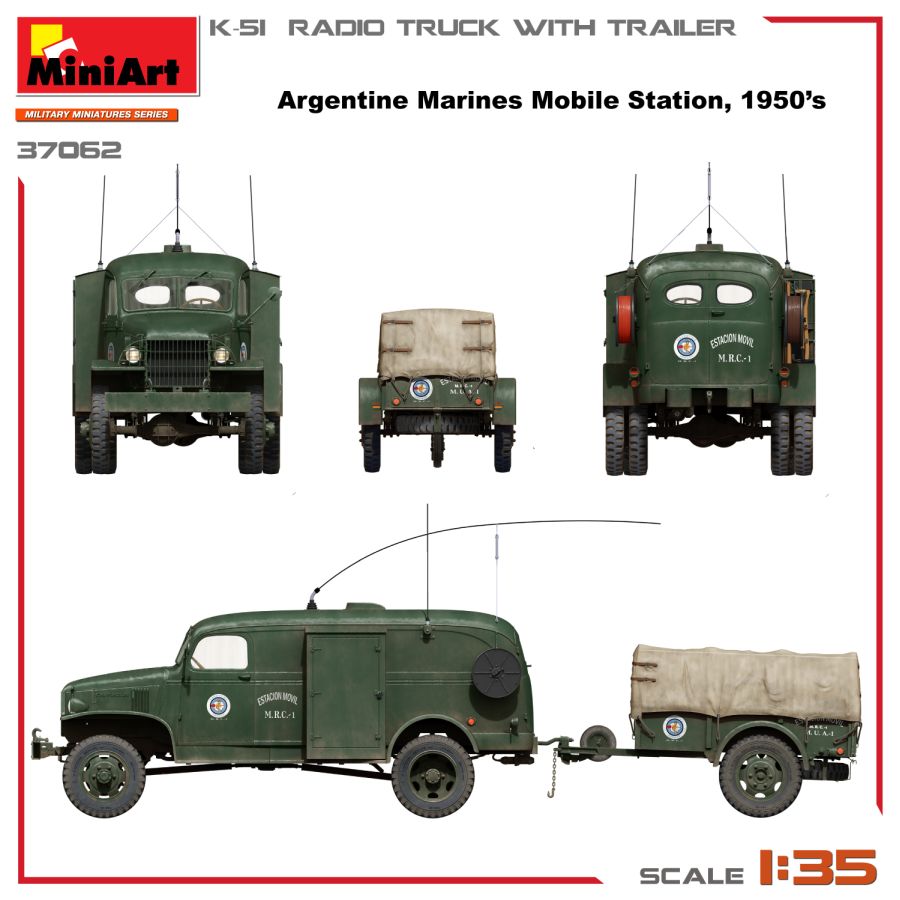 MiniArt K-51 Radio Truck w/ Trailer 1/35