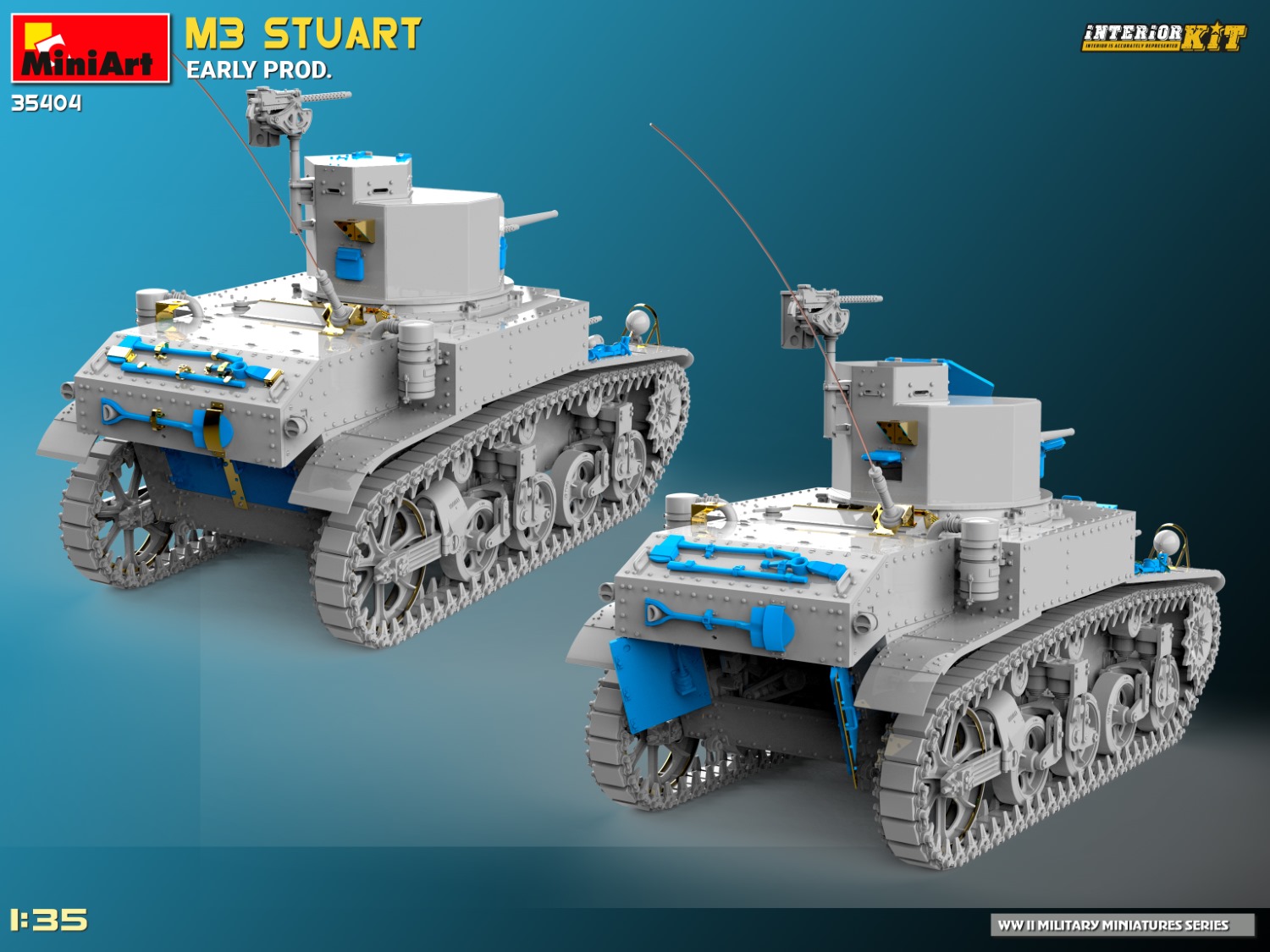 MiniArt M3 Stuart Early Prod. Interior Kit 1/35