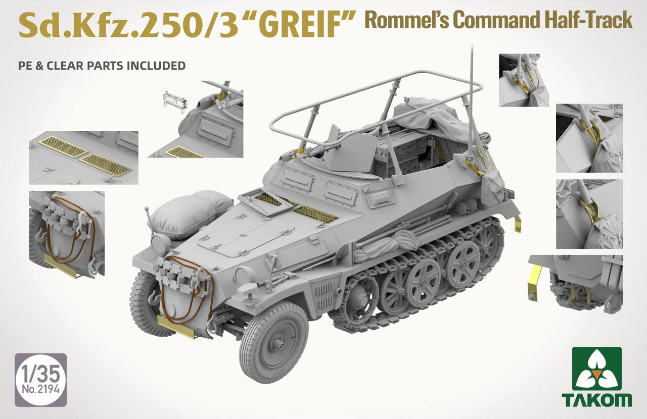 Takom Sd.Kfz.250/3 "GREIF" Rommel's Command Half-Track Full Interior 1/35