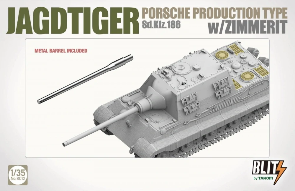 Takom Jagdtiger Porsche Production type Sd.Kfz.186 w/ZIMMERIT 1/35