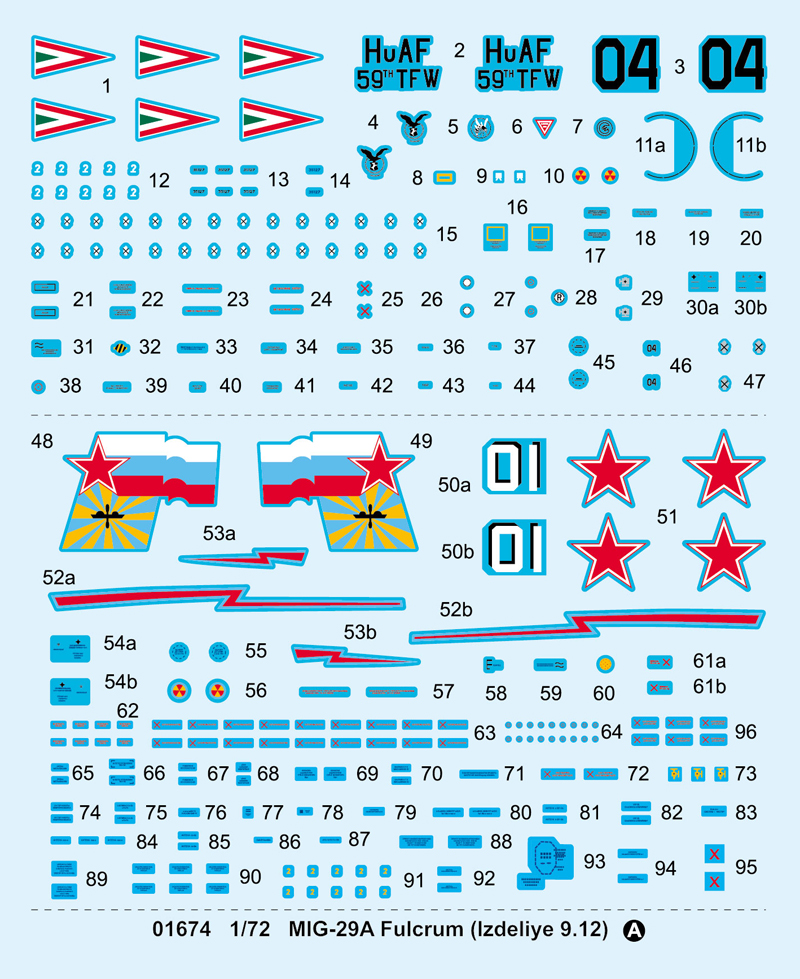 Trumpeter Mig-29A Fulcrum (9-12) 1/72