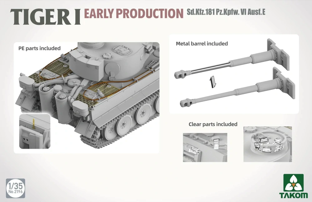 Takom TIGER I early production Pz.Kpfw.VI Ausf. E 1/35