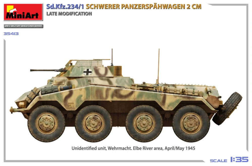 MiniArt Sd.Kfz.234/1 Schwerer Panzerspähwagen (2 cm) Late Mod 1/35