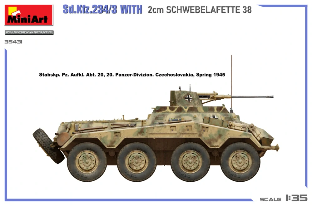 MiniArt Sd.Kfz. 234/3 with 2cm Schwebelafette 38 1/35