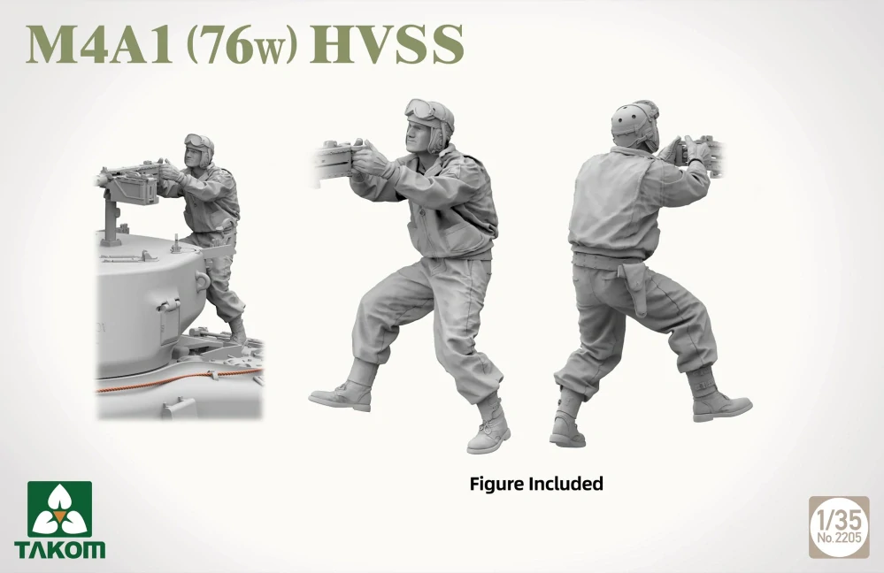 Takom M4A1(76w) HVSS Sherman 1/35