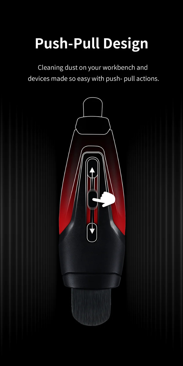 DSPIAE Retractable Dust Brush (Double Head) / Protiprachový štětec na čištění modelů - oboustraný